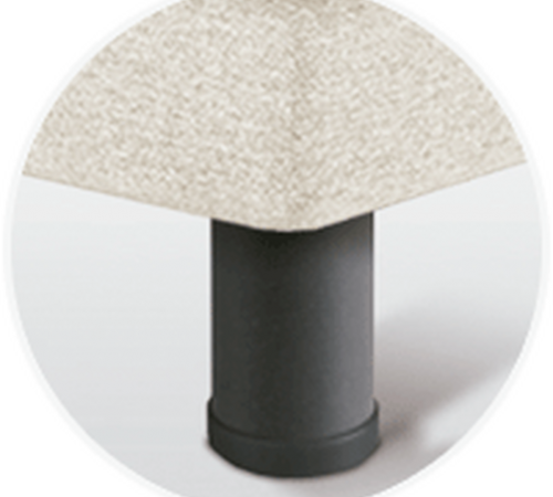 Patas Sonpura Metálica Cilíndrica Gris 15 cm