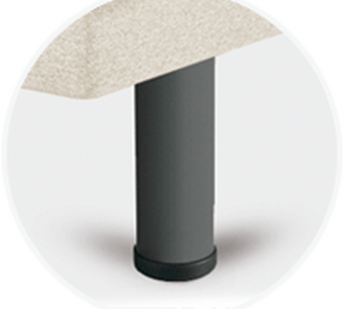 Patas Sonpura Metálica Cilíndrica Gris 25 cm