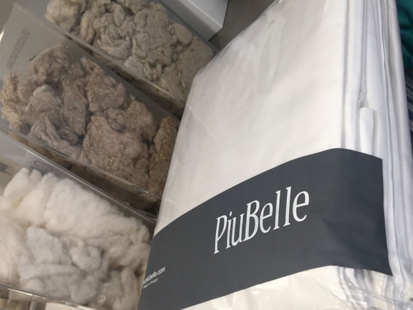 Juego Funda nordica Piubelle Satén 100% Algodón 600 hilos Liso