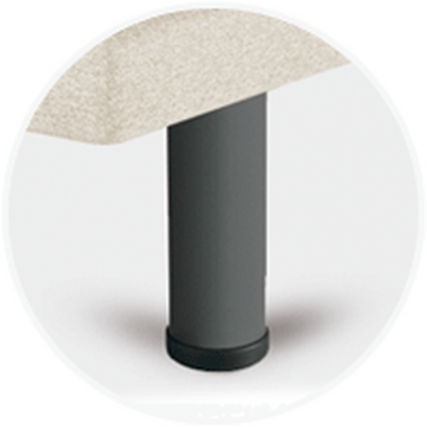 Patas Sonpura Metálica Cilíndrica Gris 25 cm